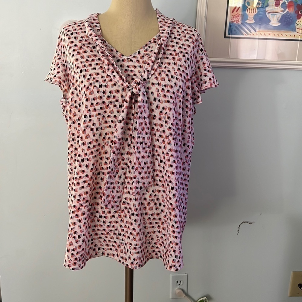 Adrianna Papell Summer Ruffle Sleeve Top